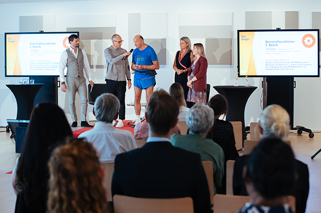 Ansprache eines Gewinners beim PIA Award
