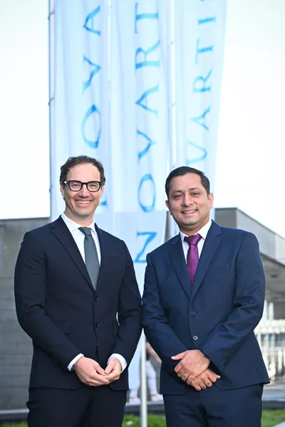 Novartis Geschäftsleitung Roland Gander und Kuntal Bajeva 
