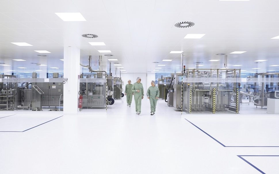 three employer in the production hall