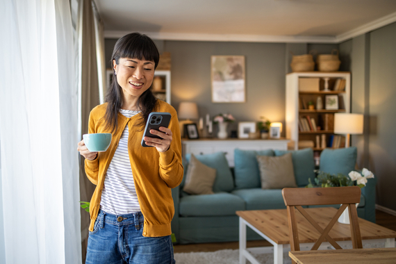 Woman looking at phone
