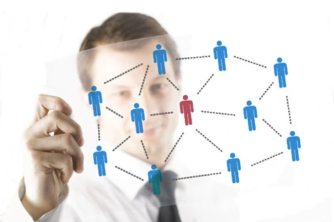 Men looking at icons