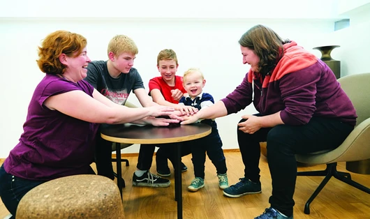 Family playing together