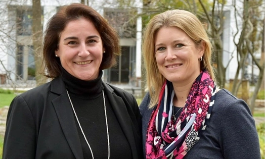 Porträt zweier Frauen im Novartis Campus