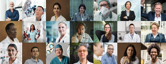 Eine Mosaik aus diversen Menschen.