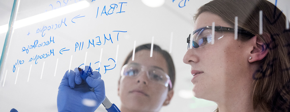 Scientifiques au travail dans un laboratoire