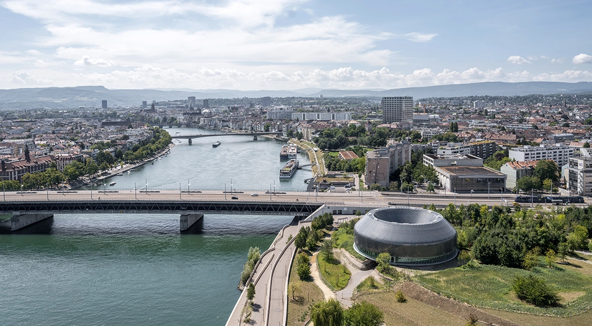 Der Novartis Pavillon auf dem Novartis Campus in Basel, Schweiz