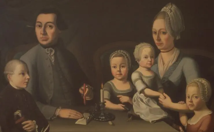 Johann Rudolf Geigy-Gemuseus et sa famille