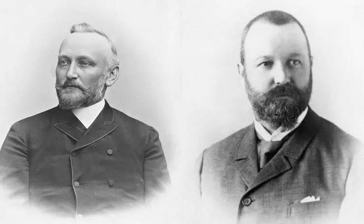 Photo du Dr. Alfred Kern et de Edouard Sandoz