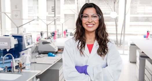 Female scientist in laboratory