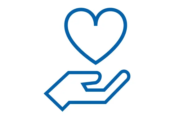 Herz mit schützender Hand