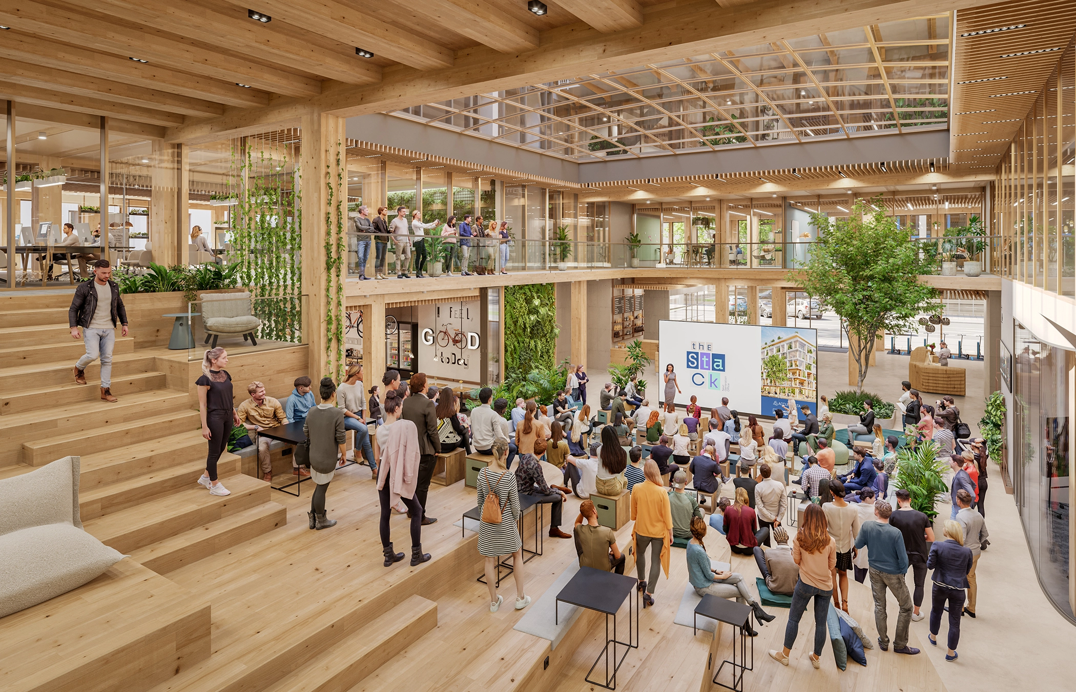 Interior Perspektive “The Stack” © AXA IM Alts/ACCUMULATA