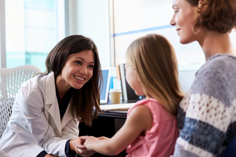 Young patient with doctor