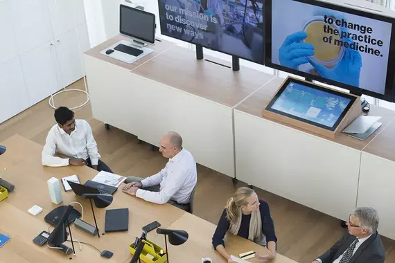 People in a meeting hall