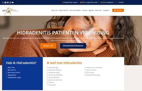 Screenshot van HS website