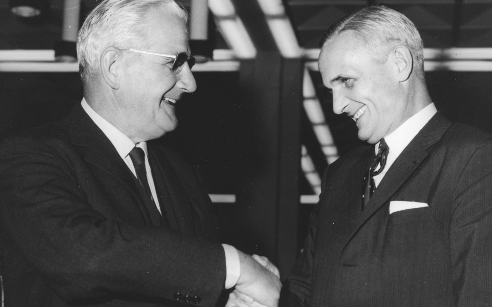 President Louis von Planta and Robert Kappeli