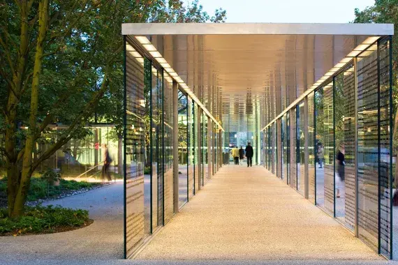 Campus entry walkway