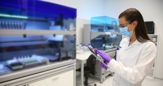 Novartis in Slovenia. Scientist in laboratory