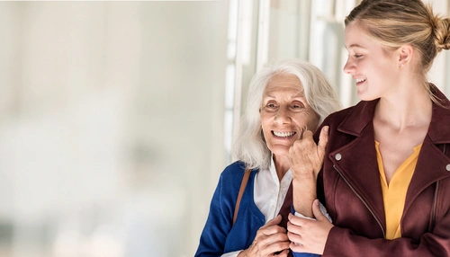 Older patient and younger caregiver