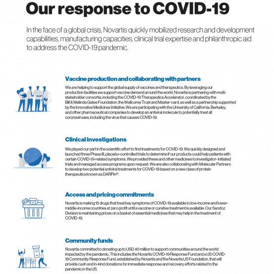 COVID-19 Novartis Response