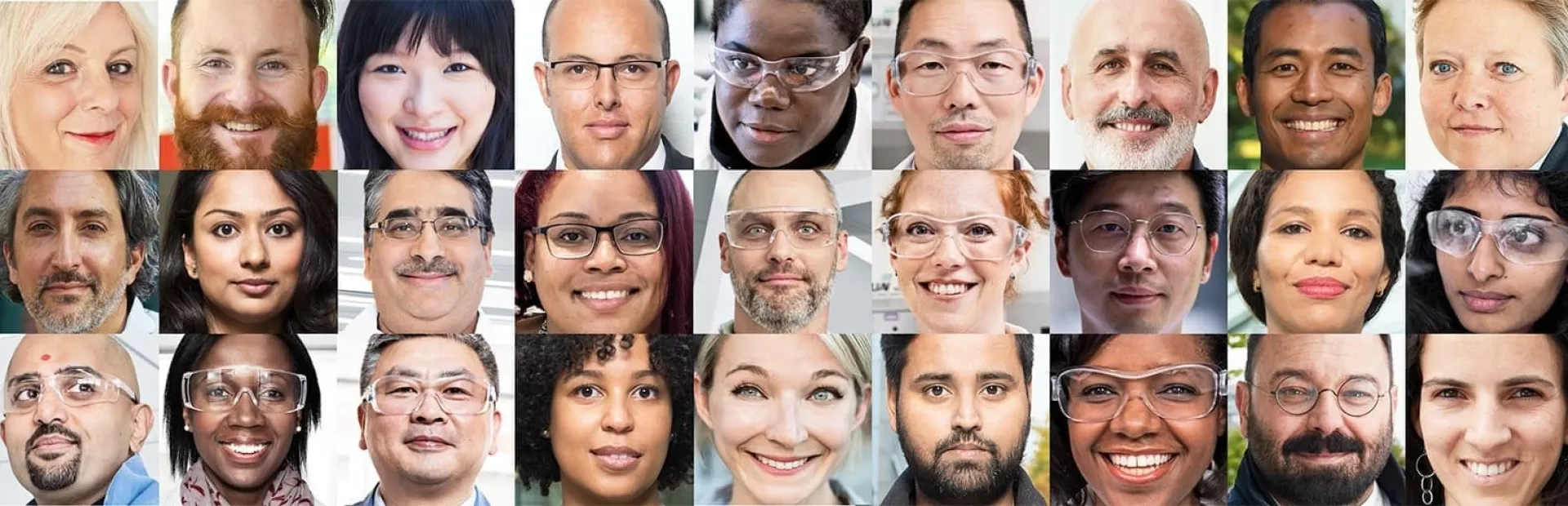 Mosaic of faces of Novartis associates