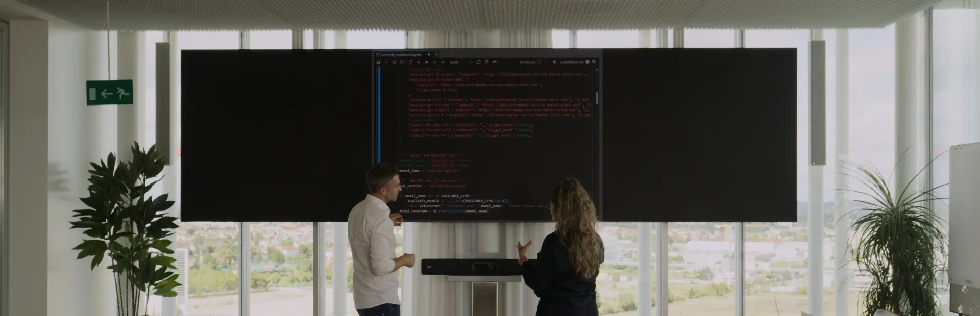 Max and colleague at work in Basel