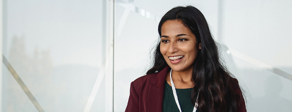 A female Novartis manager in a meeting