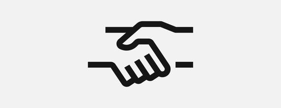 Icon representing a handshake