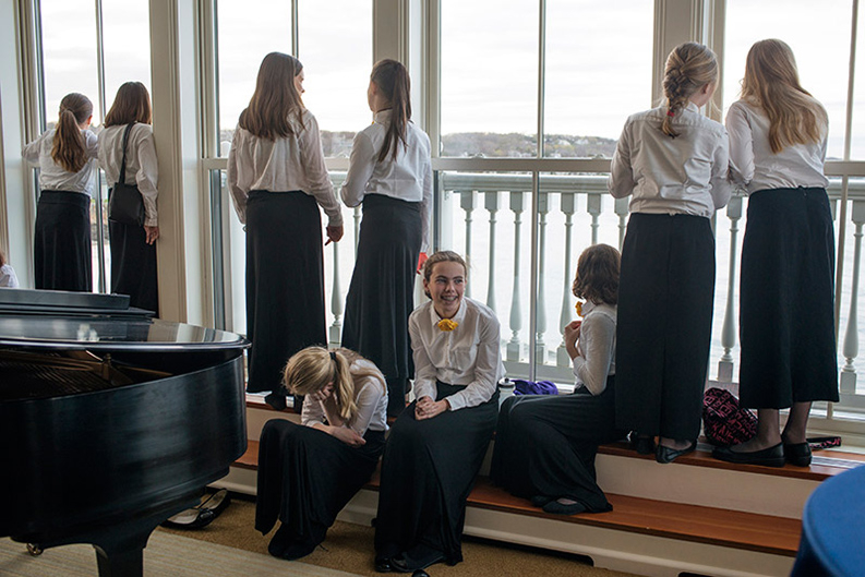 Elsa, Jennifer's daughter, with some of her friends