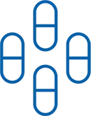 Medicine Capsules Icon Blue