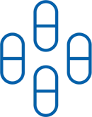 Medicine Capsules Icon Blue