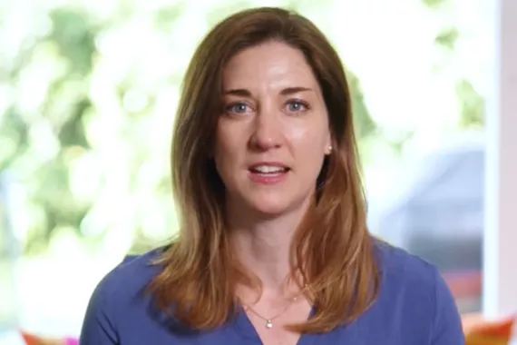 A portrait of Sarah, an Innovation Project Manager at Novartis