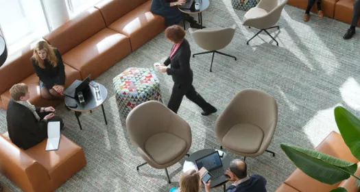 Group of business people in a meeting area