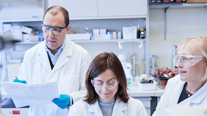 Novartis researchers in the lab. Researchers in the lab