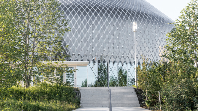 Main entrance, Novartis Pavillon