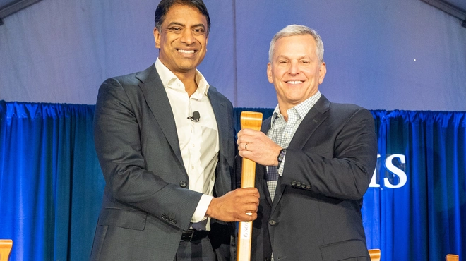 NC Groundbreaking - Vas Narasimhan and NC Gov Josh Stein