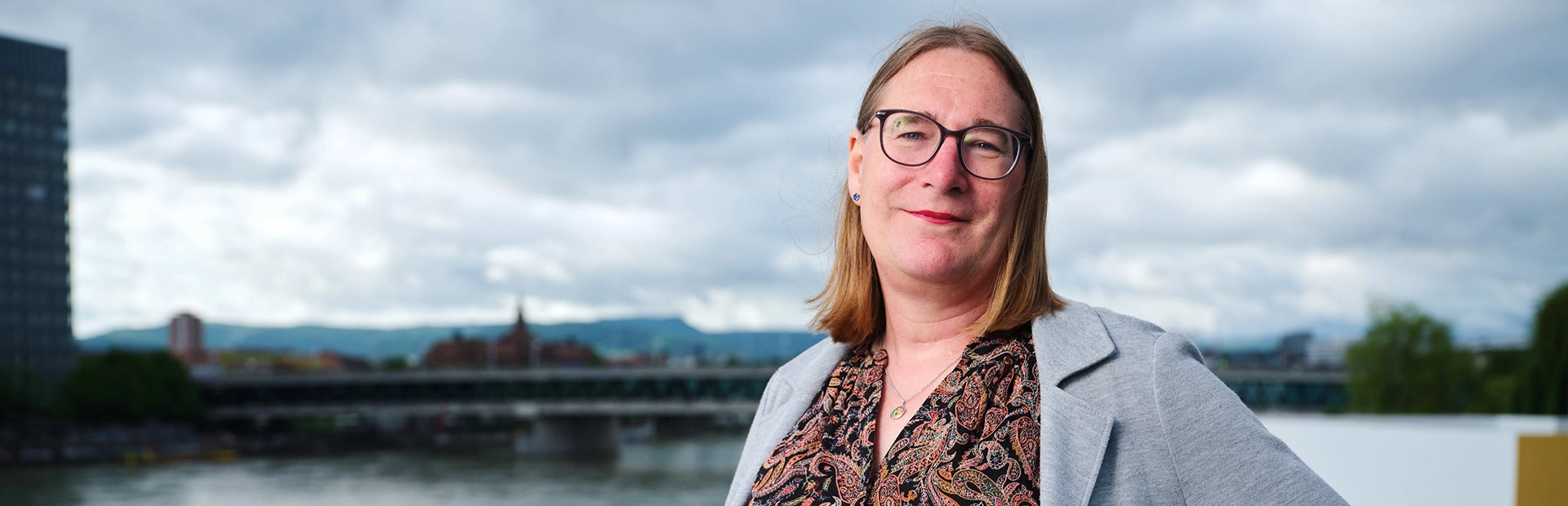 A portrait of Stephie, Global Head of diversity, equity, and inclusion, responsible for disability equity at Novartis