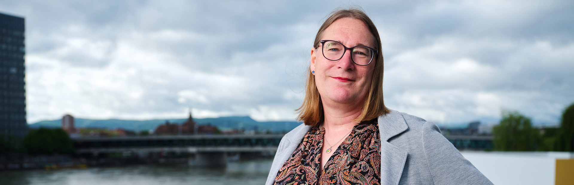 A portrait of Stephie, Global Head of diversity, equity, and inclusion, responsible for disability equity at Novartis