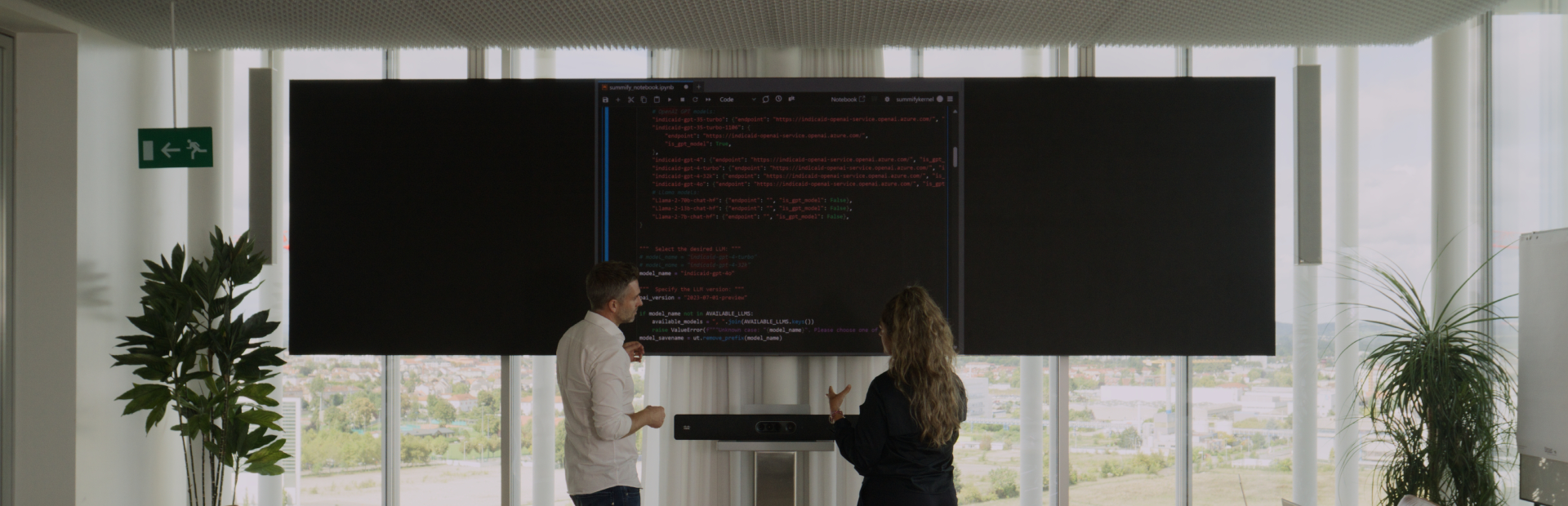 Max and colleague at work in Basel