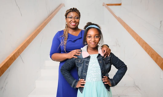 Mother and her daughter