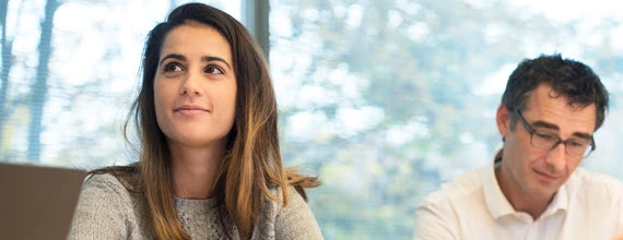 A female Novartis associate in a meeting