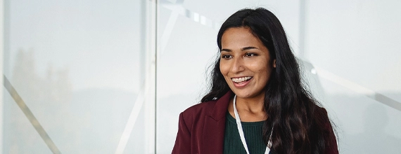 A female Novartis manager in a meeting