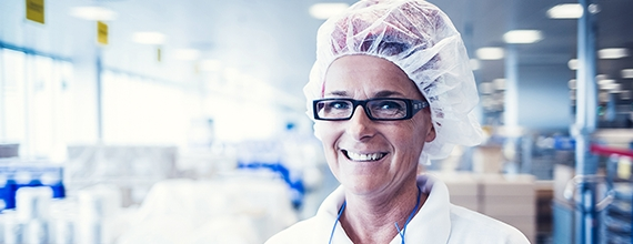 A Novartis associate in a laboratory