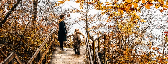 Parent and child enjoying time outdoors