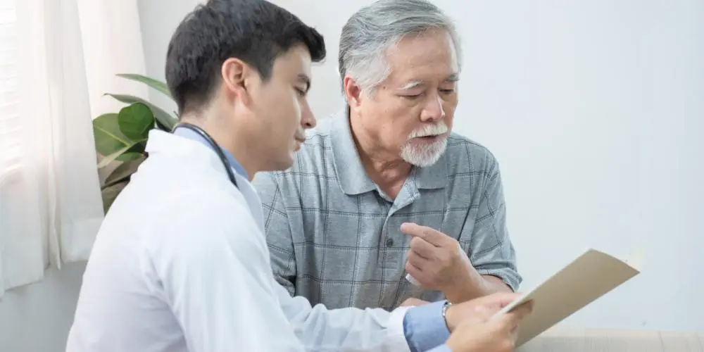 A doctor and a patient