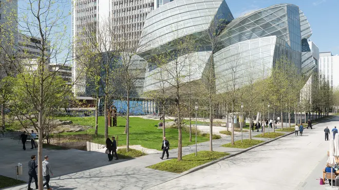 Gehry building from a distance