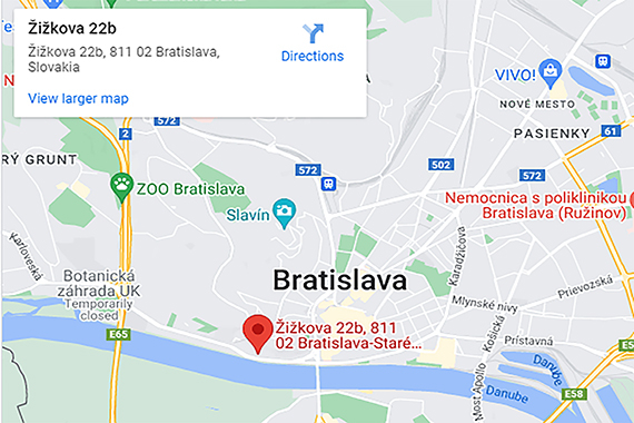 Mapa Bratislavy