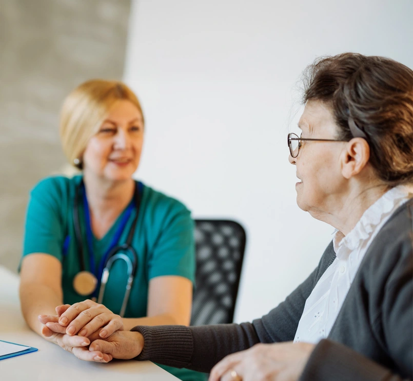 Doctor with a patient in office