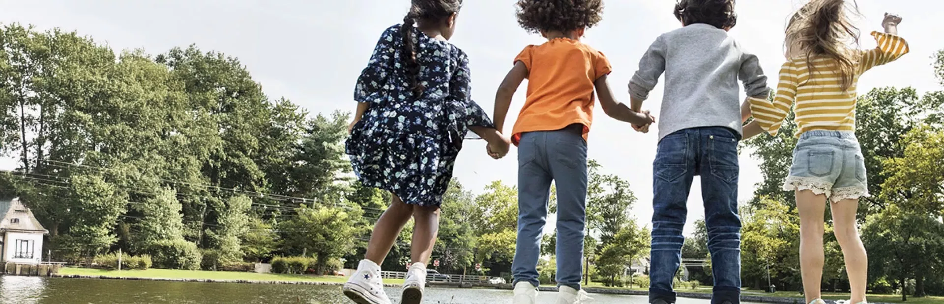 Children jumping