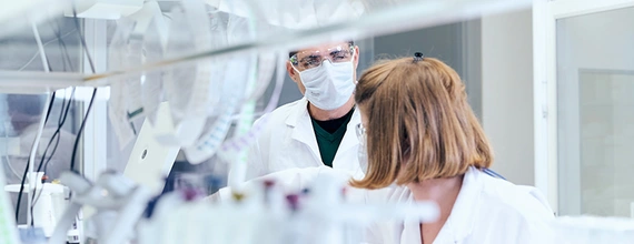 scientists working collaboratively