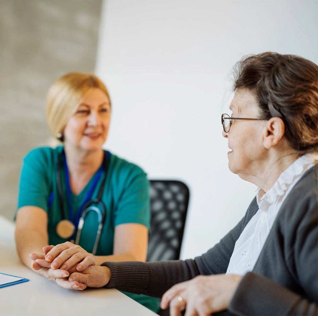 Doctor with a patient in office